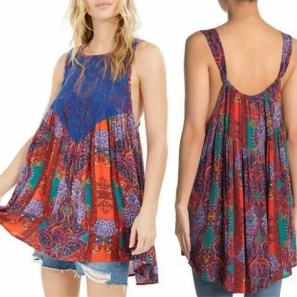 Free People Count Me In Trapeze Mini Dress