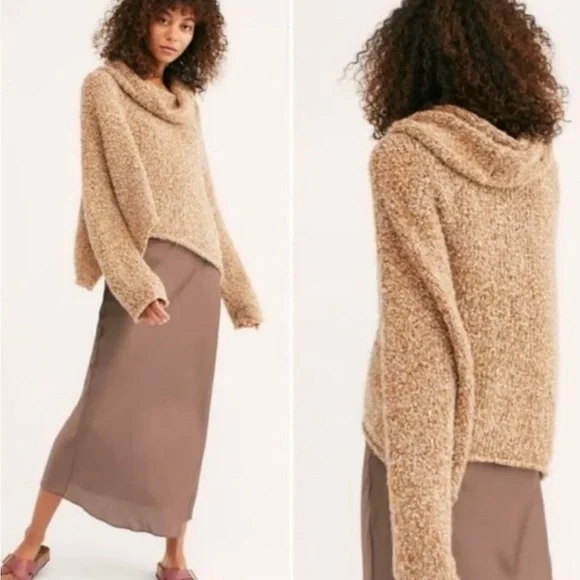 Free People BFF Cowl Neck Cozy Sweater - Size X-Small