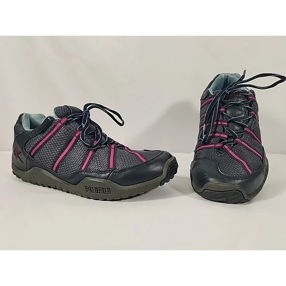 Kuru Chicane Hiking Trail Shoes‎ Navy Purple Leather Mesh Womens 8.5 200620E