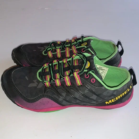 Merrell Barefoot Lithe Glove Black and Pink Shoes Women’s Size 7