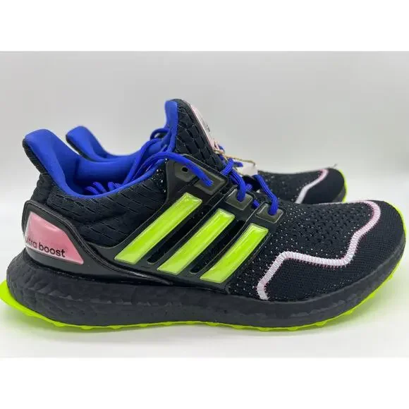 Adidas Ultraboost 1.0 Neon Black/Lucid Lemon/Pink ID0144 Men’s Size 8