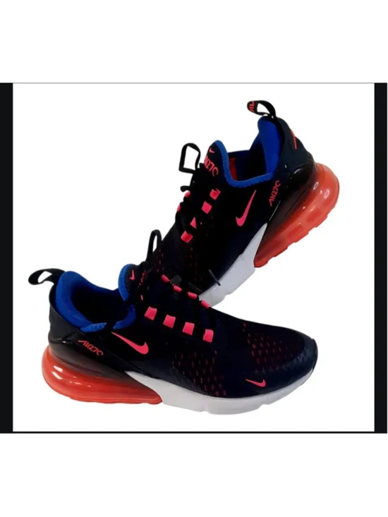 Nike Air Max 270 Womens Running Shoes Black Pink Racer Blue DZ4407-600 Size 8