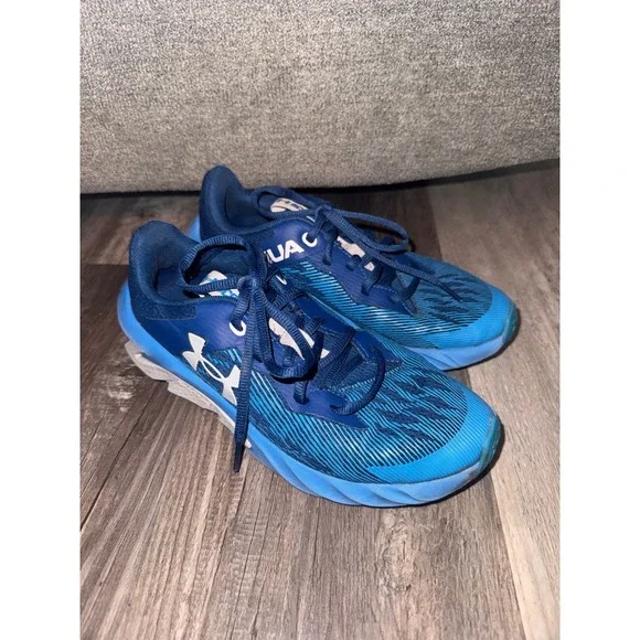 Under Armour Scramjet 3 Blue White Kids‎ Running Shoes 3022611-402 Size 4.5Y