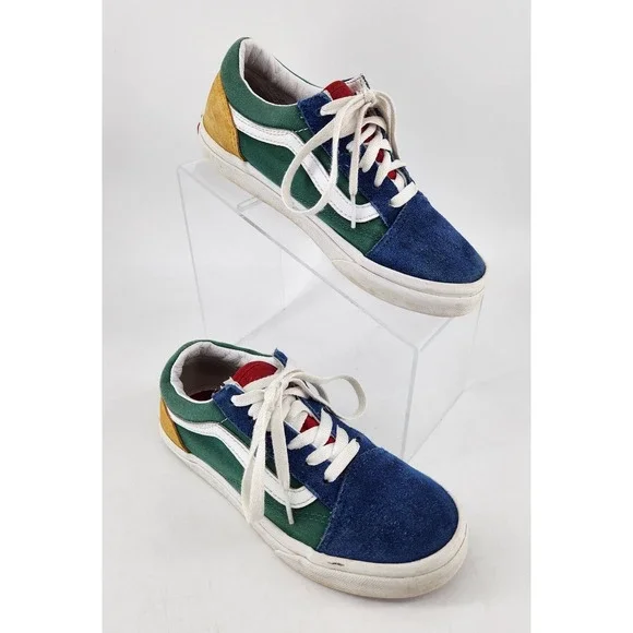 Vans Yacht Club Old Skool Kids Size 3.0 Multicolor Colorblock Sneakers 500714