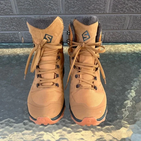 Salomon Men's Brown/Tan Waterproof Outblast Hiking Boots Sz 9.5