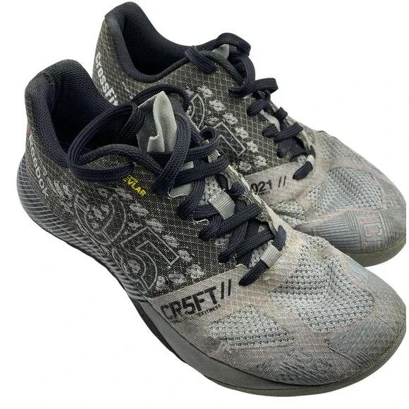 Reebok CrossFit Nano 5.0 Mens Training Shoes Black Grey Kevlar‎ V68510 Size 6.5