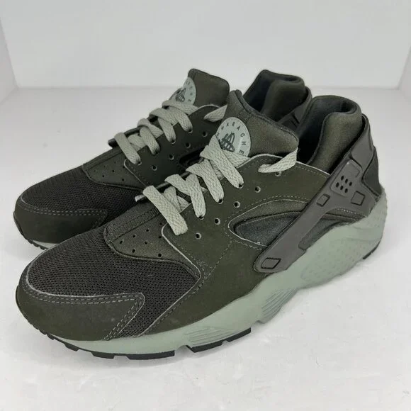 Nike Youth 654275-302 Green Air Huarache Sequoia Low Top Size 7 Y Running Shoes