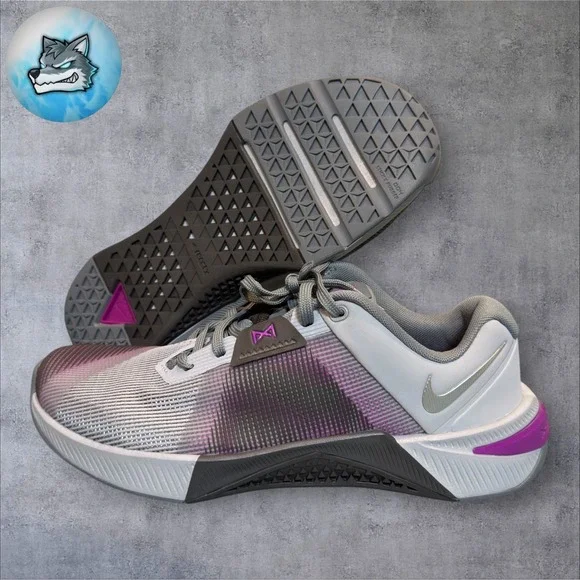Nike Metcon 10 Wolf Men's Size 7 Workout Shoes Grey Vivid Purple HJ1875-003