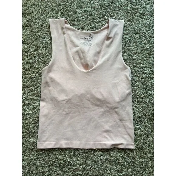 Intimately Free People Tank Top Size M/L Baby Pink/Pale Pink 92% Nylon