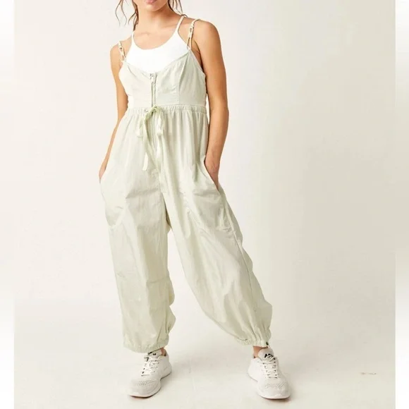 New FP Movement Free People Down To Earth Jumpsuit in Summer Mist Size XS