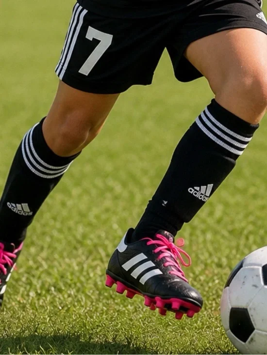 adidas Unisex Black Cleats with Pink accents- 3.5 / all sports World Cup