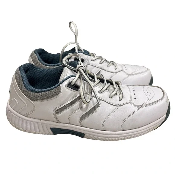 Orthofeet Biofit Orthopedic Sneakers Shoes Men's Size 10D White Leather Athletic