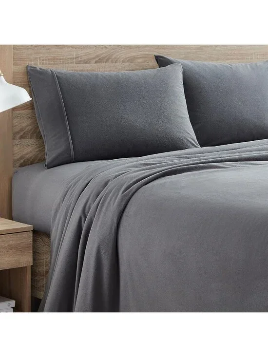 Cozy Flannel Bedding Set - Warm Deep Pocket Queen Sheets, Fitted & Pillowcases