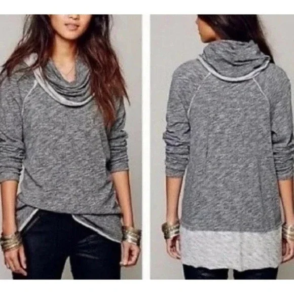 Free People FP Beach One size OS Cocoon Shirt Sweater Two Body Corps Slouch Cowl