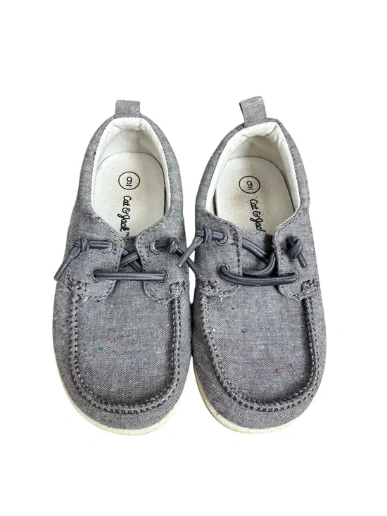 Cat & Jack Gray Kids Moccasin Boat Shoes