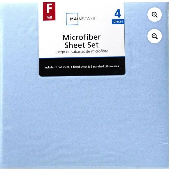 Mainstays 4 Pc Blue Jay Microfiber Sheet Set Full Size NWT