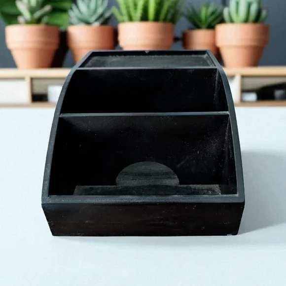 Compact Charging Station Black Wooden (EUC)