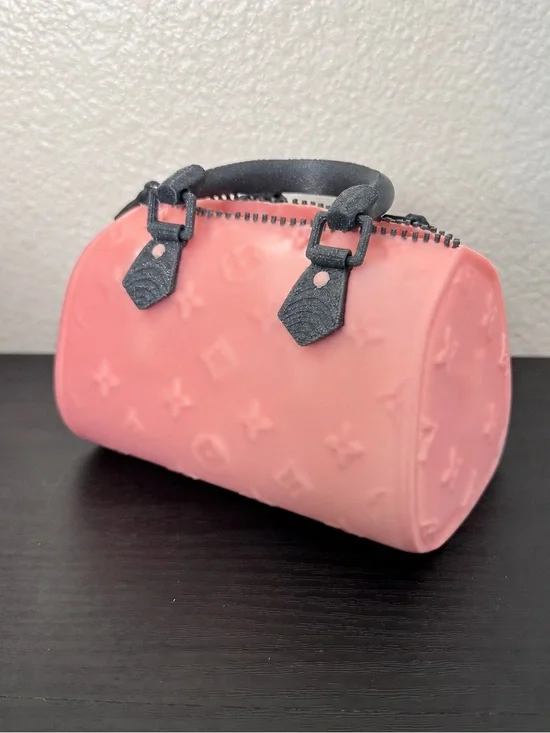 Pink 3D Print Vase Home Decor Bag