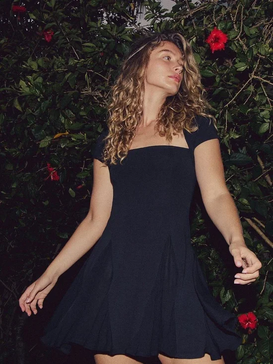 Free people- Lexi mini black dress