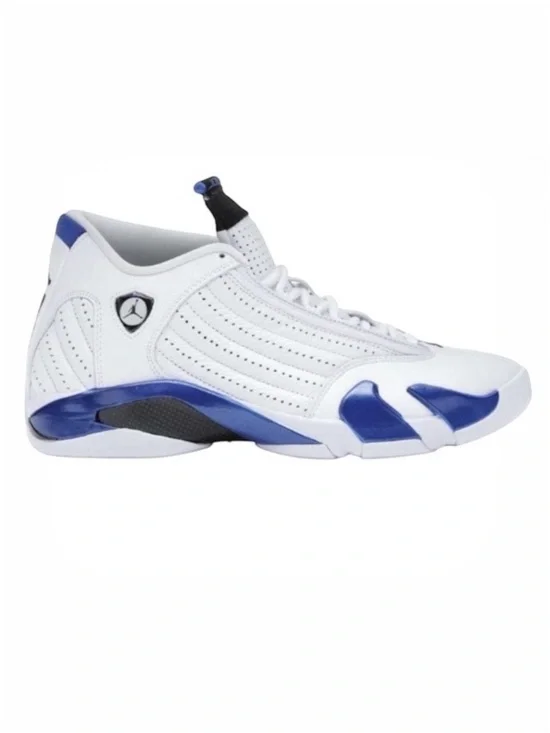Jordan 14 Retro White Hyper Royal Sneakers Shoes GS Size 7Y