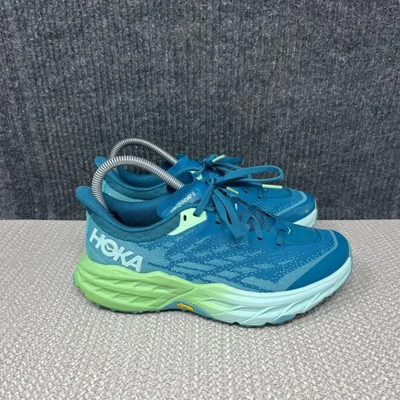 Hoka One One Speedgoat 5 Deep Lagoon Blue Green Running Shoes Women’s 6.5 B