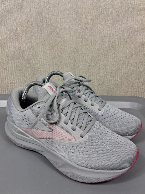 Brooks Adrenaline GTS 24 Shoes Womens 10 Grey Pink Running Stability Walking