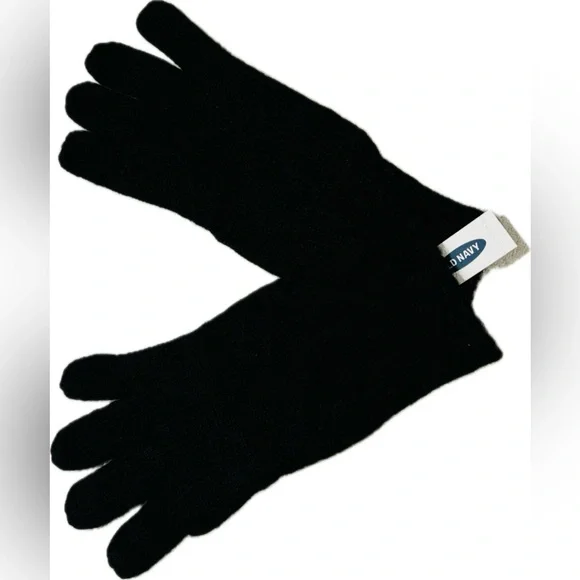 Old Navy Classic Black Knit Gloves