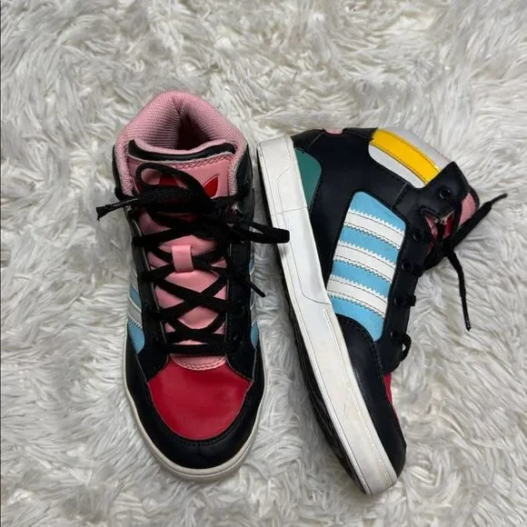 Adidas Hard Court High J 'Black Grey Light Aqua Kid's