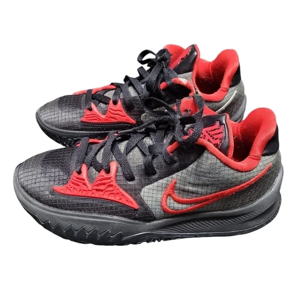 Nike Kyrie Low 4 Bred Black‎ University Red Sneakers Men's Size 8