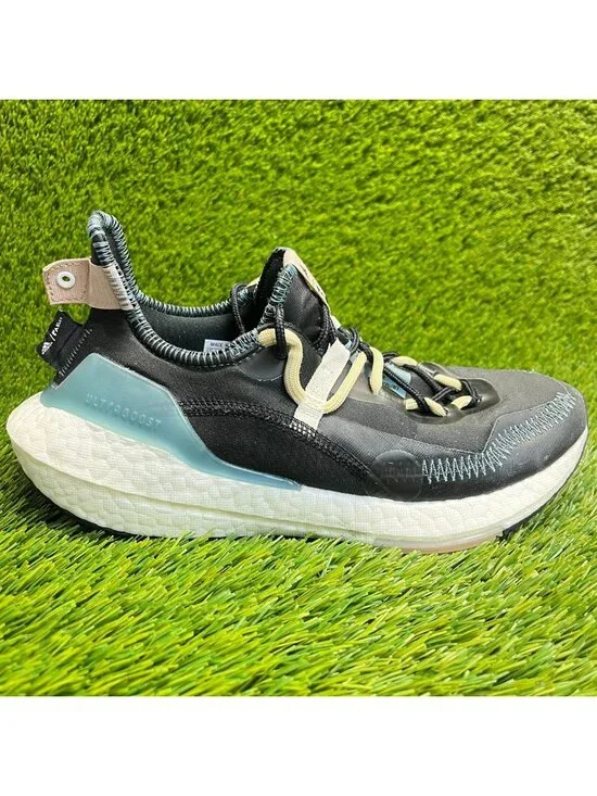 Adidas UltraBoost 21 Mens Size 7 Black White Athletic Running Shoes Sneakers