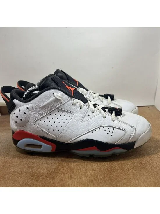 Air Jordan 6 Retro Low Men's Size 8 Golf Shoe White Infrared