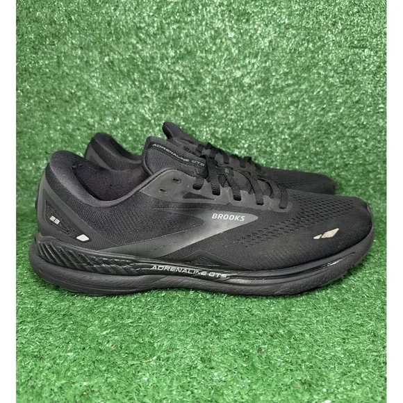 Brooks Mens Size 13 Adrenaline GTS 23 Black Running Shoes Comfort Sneakers