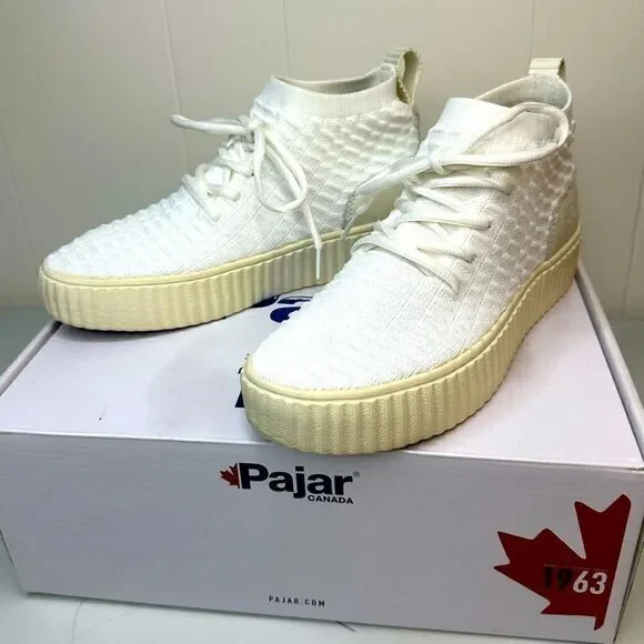 Pajar Cammie White High Top Sport Sneakers Size US 9 9.5 EU 40