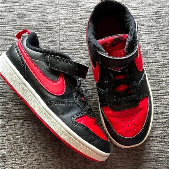 Nike Red and Black Sneakers with Classic Style