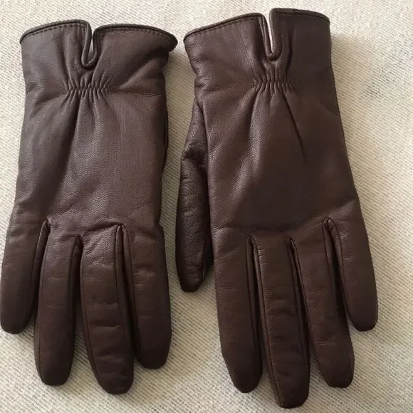 Gloves Genuine Leather brown.