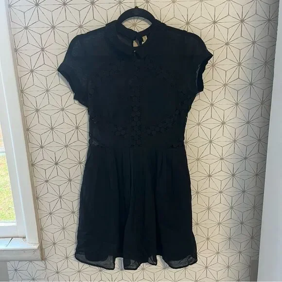 Free People Gothic Sheer Panel Dress
