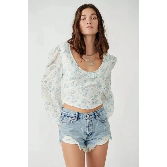 NWT Free People Another Life Printed Top