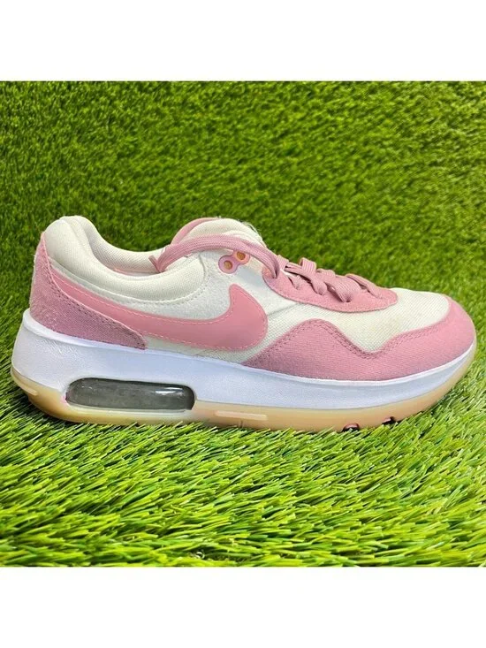 Nike Air Max Motif Girls Size 7Y Pink White Running Athletic Shoes Sneakers