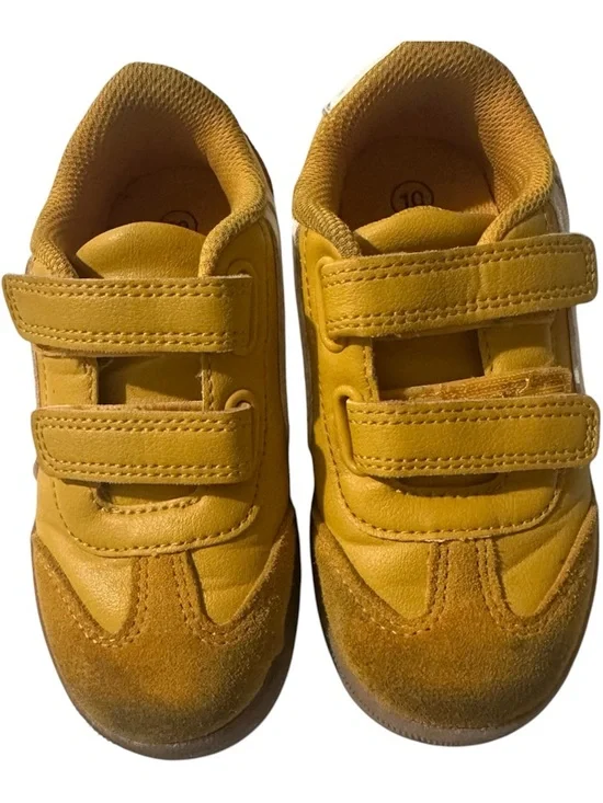 CAT & JACK Little Unisex Kids Yellow Velcro Sneakers Size 10