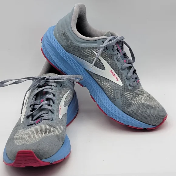Brooks Women's‎ Gray and Blue Running Shoes Size 8.5  #1672