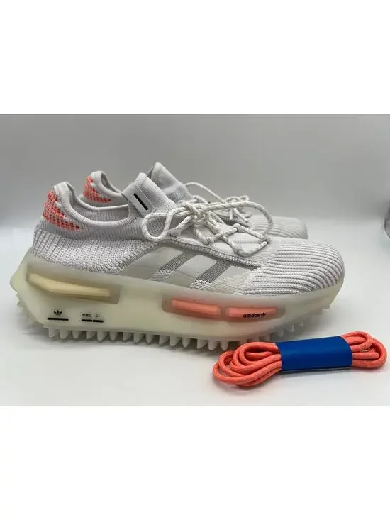 Adidas Women's NMD S1 Low Shoes Coral White HQ4465 Size 8 NWT.,