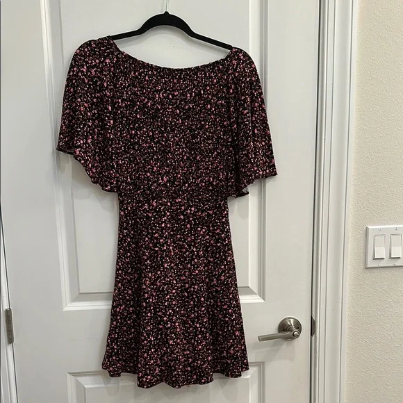 Free People Red Flutter Sleeve Mini Dress