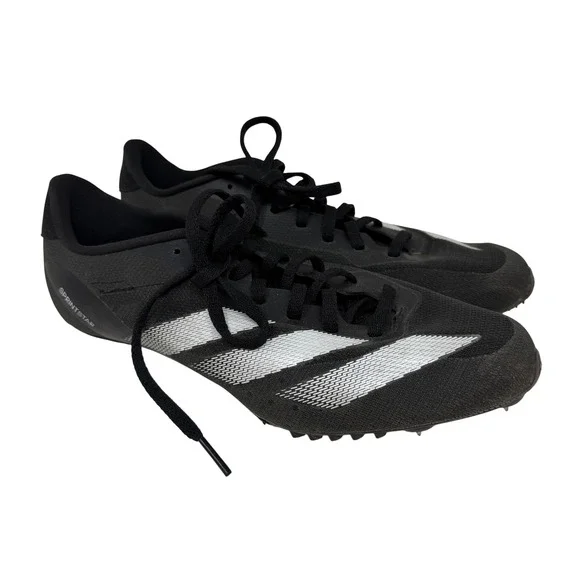 Adidas SprintstarTrack Spikes‎ Black Silver Sprinting Shoes IG9908 Mens 7.5