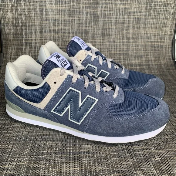 New Balance Kids Sneakers in Blue and Cream