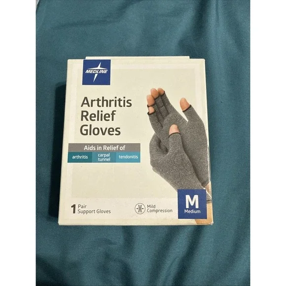 Medline Arthritis Relief Gloves Carpal Tunnel Tendonitis Medium‎ Unisex 1 Pair