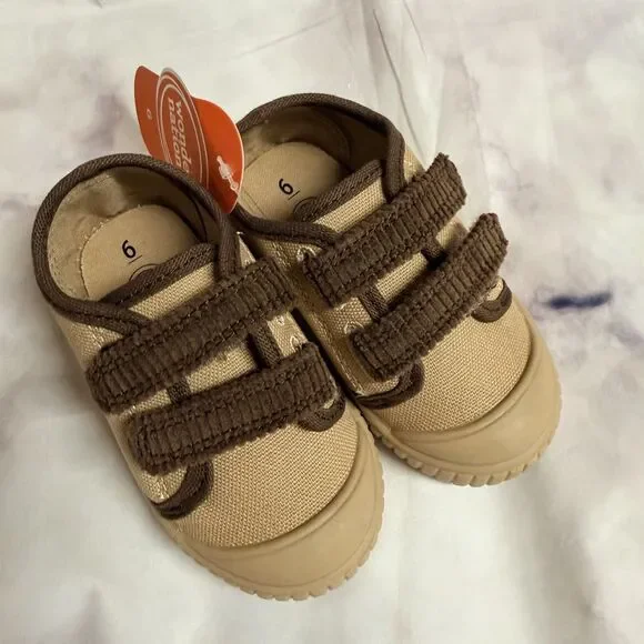 Wonder Nation Baby & Toddler Kids Two-Strap Bump Toe Sneakers