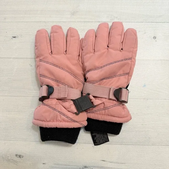 All in Motion girls light pink winter gloves size 4-7‎