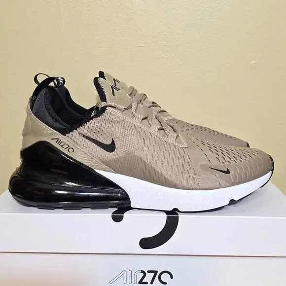 Nike Air Max 270 Khaki Black White Shoes FQ8830-247 Men's Size 11.5