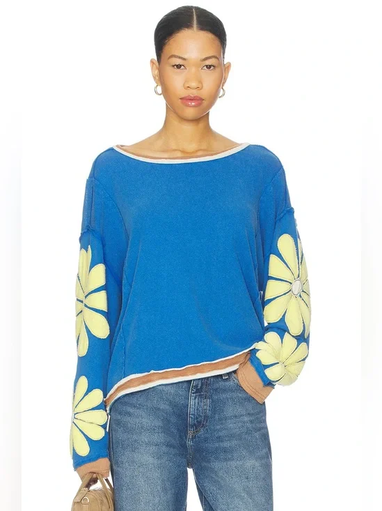 FREE PEOPLE You’re A Star Tee in Blue XS