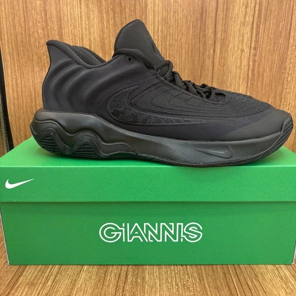 Nike Giannis Immortality 4 Triple Black Basketball Shoes Mens 11 FQ3680-003 NEW